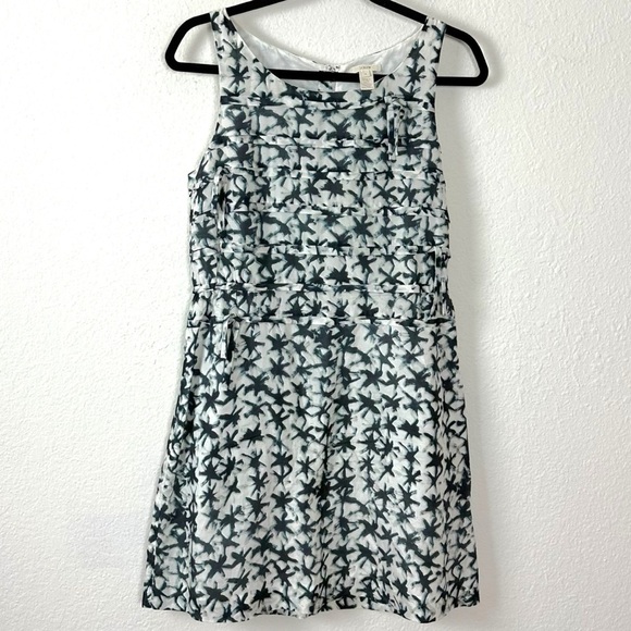J.Crew Silk Starfish Knotted Mini Dress Size 8 Coastal Nautical Preppy Spring - Picture 3 of 9